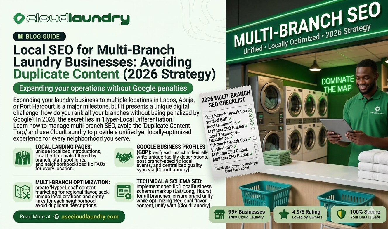 Local SEO for Multi-Branch Laundry Businesses: Avoiding Duplicate Content (2026 Strategy)