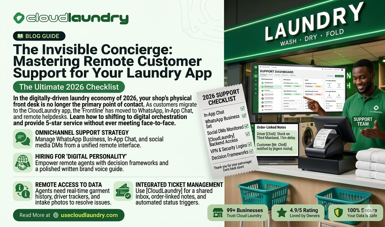 The Invisible Concierge: Mastering Remote Customer Support for Your Laundry App