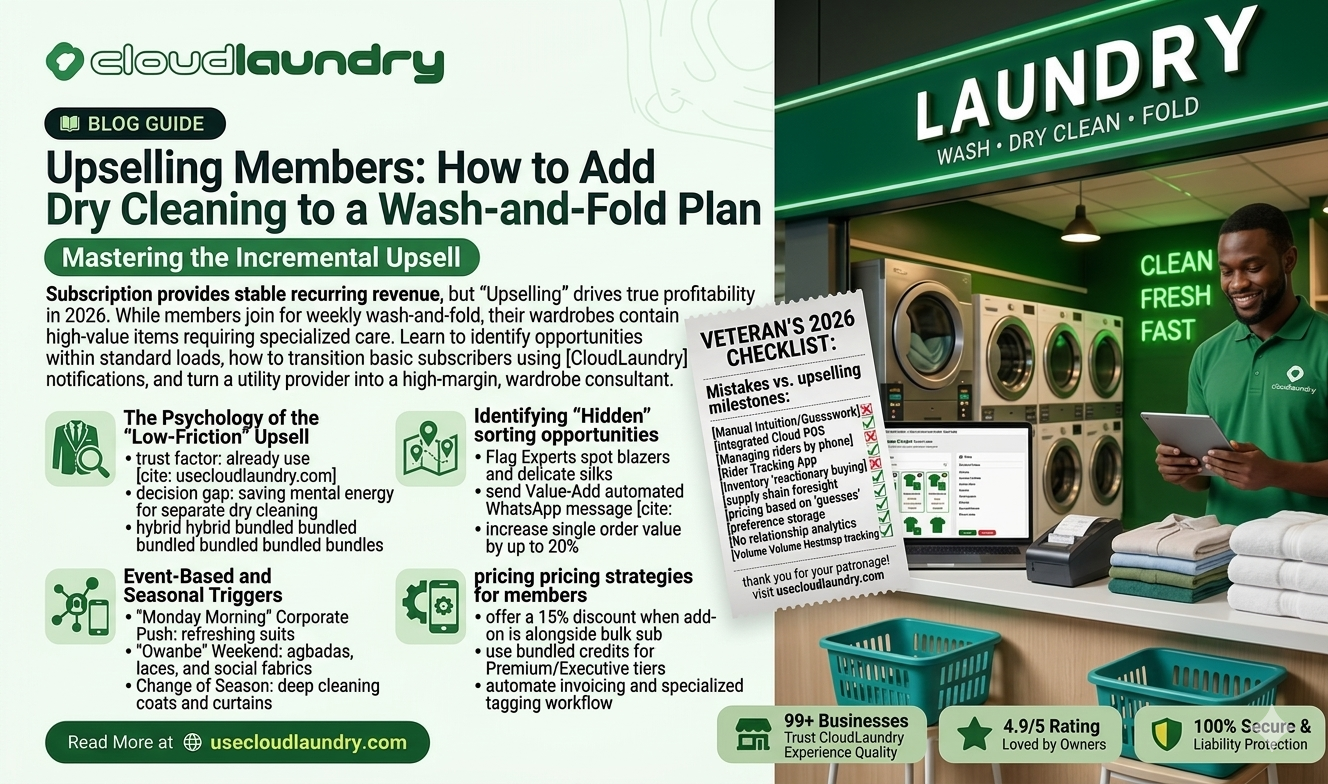 Upselling Members: How to Add Dry Cleaning to a Wash-and-Fold Plan