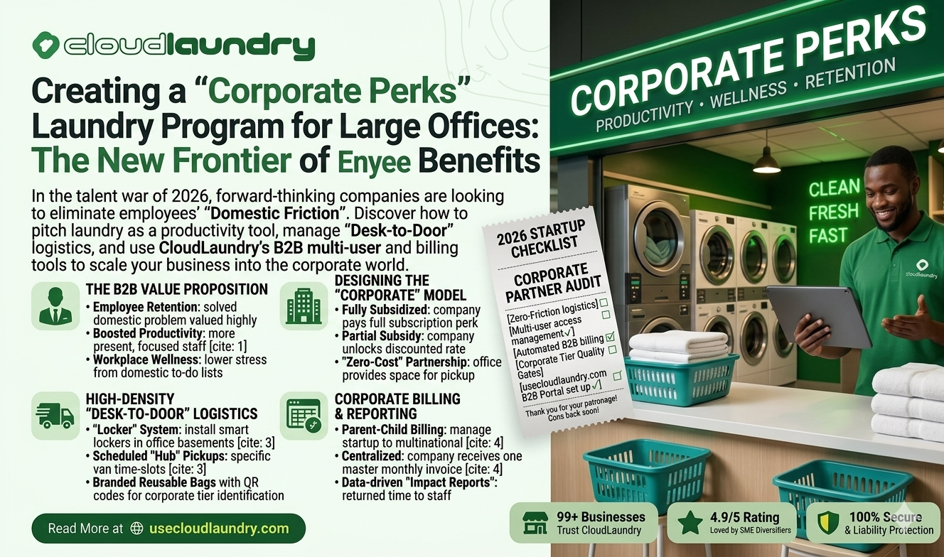 Creating a "Corporate Perks" Laundry Program for Large Offices: The New Frontier of Employee Benefits