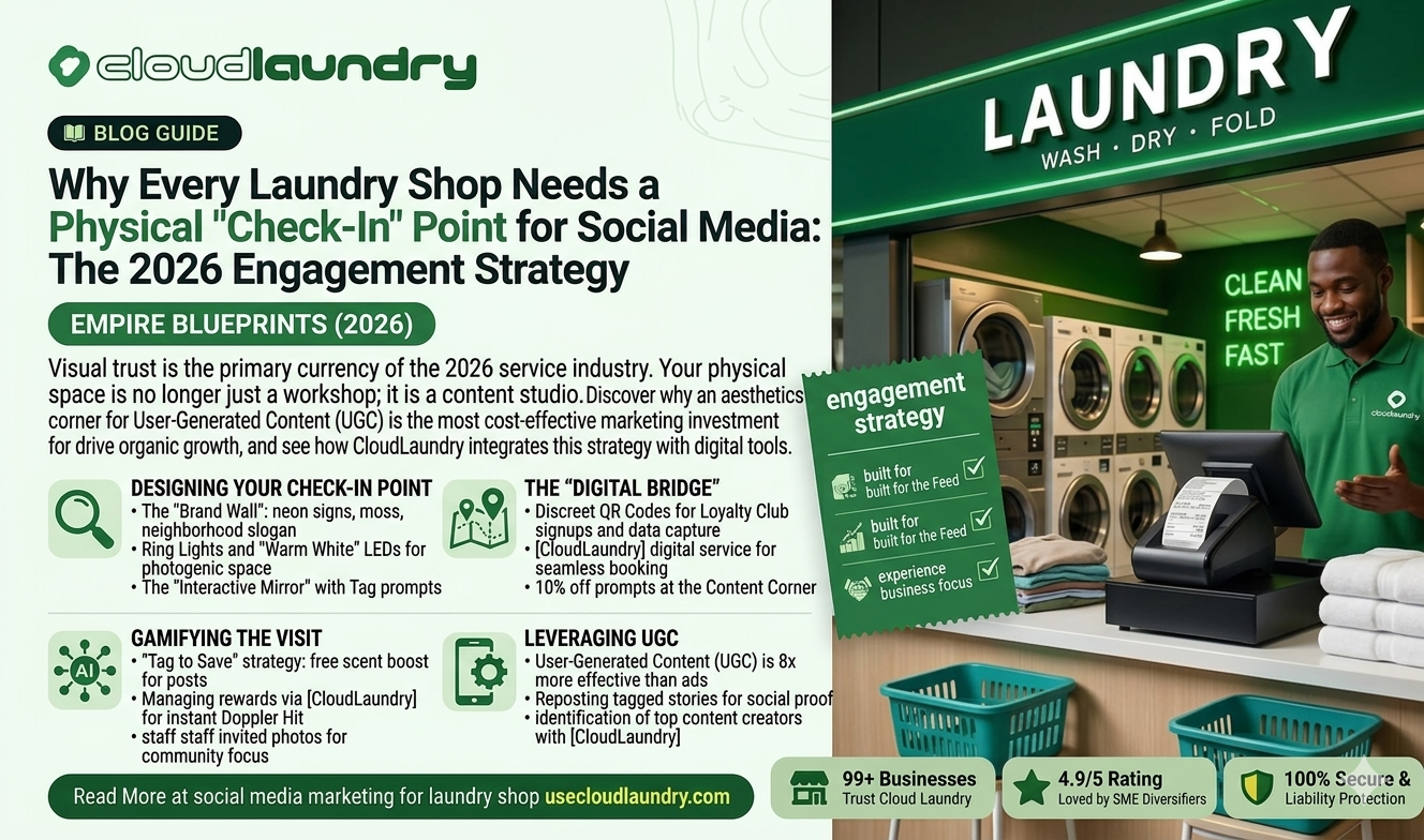 Why Every Laundry Shop Needs a Physical "Check-In" Point for Social Media: The 2026 Engagement Strategy