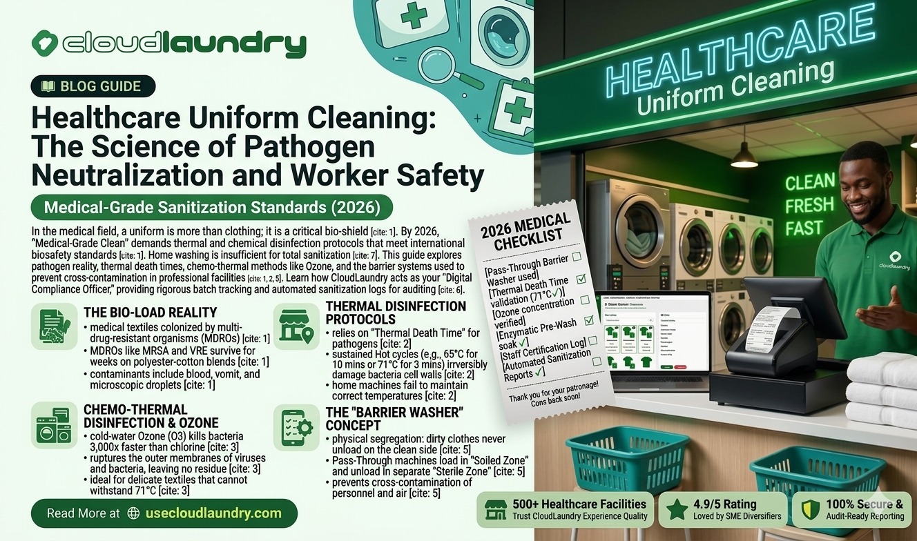 Healthcare Uniform Cleaning: The Science of Pathogen Neutralization and Worker Safety