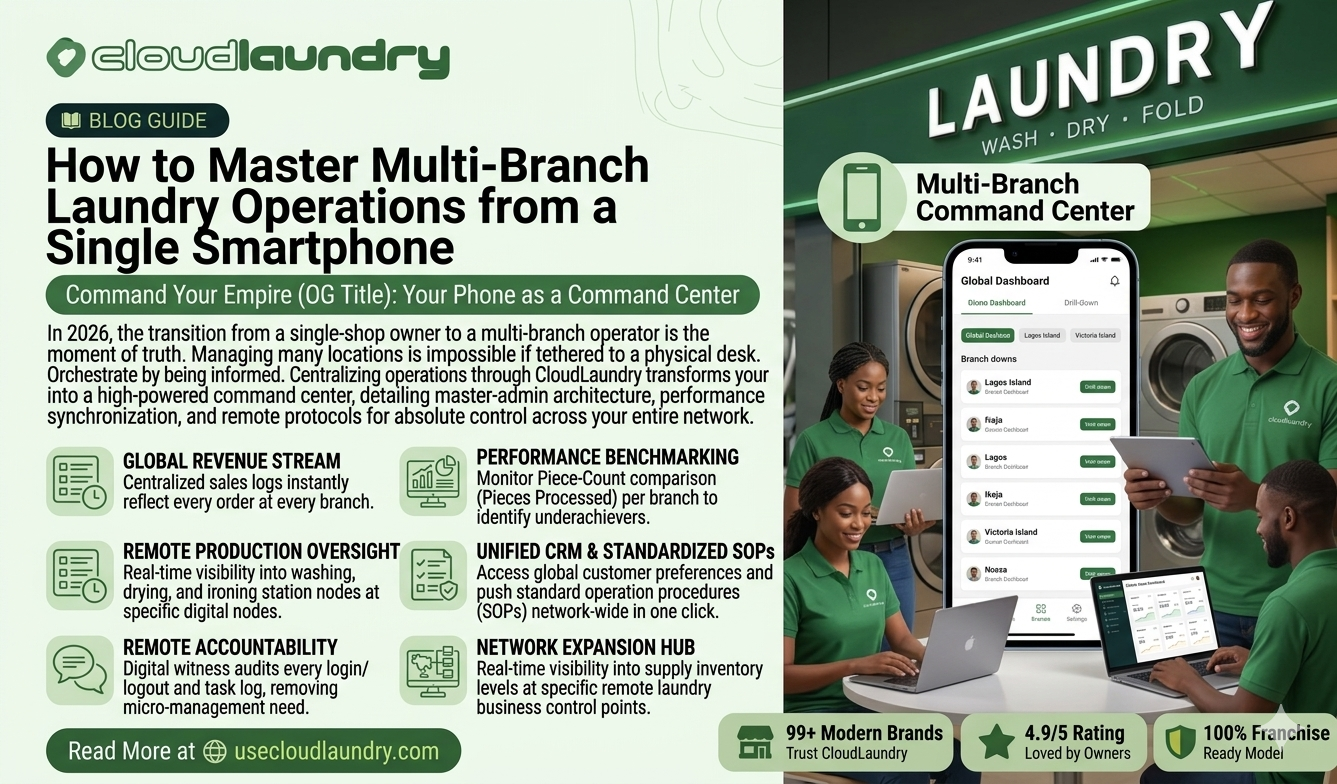 How to Master Multi-Branch Laundry Operations from a Single Smartphone