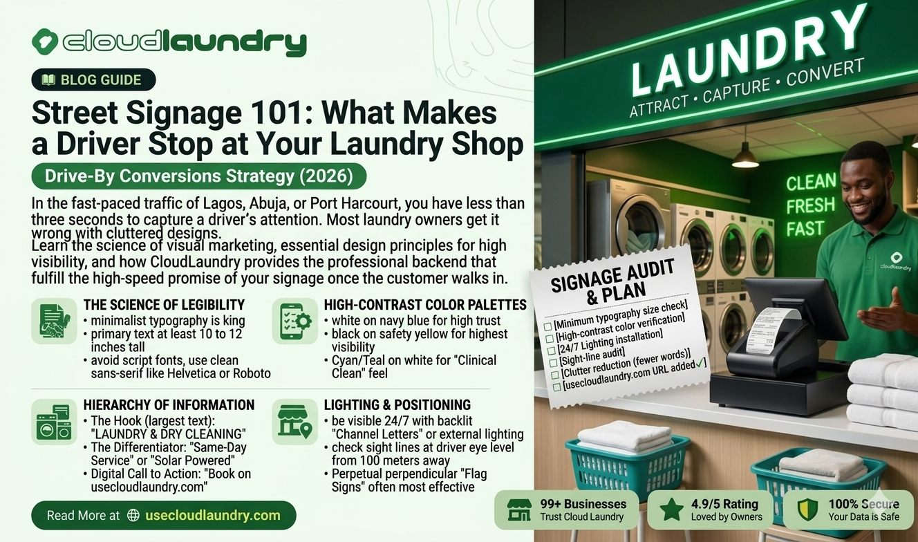 Street Signage 101: What Makes a Driver Stop at Your Laundry Shop