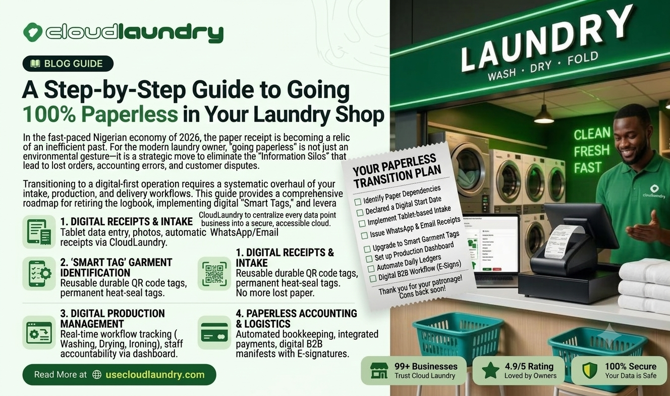 A Step-by-Step Guide to Going 100% Paperless in Your Laundry Shop