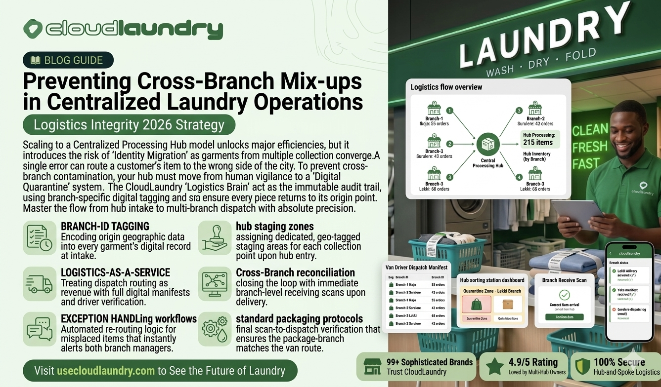 Preventing Cross-Branch Mix-ups in Centralized Laundry Operations