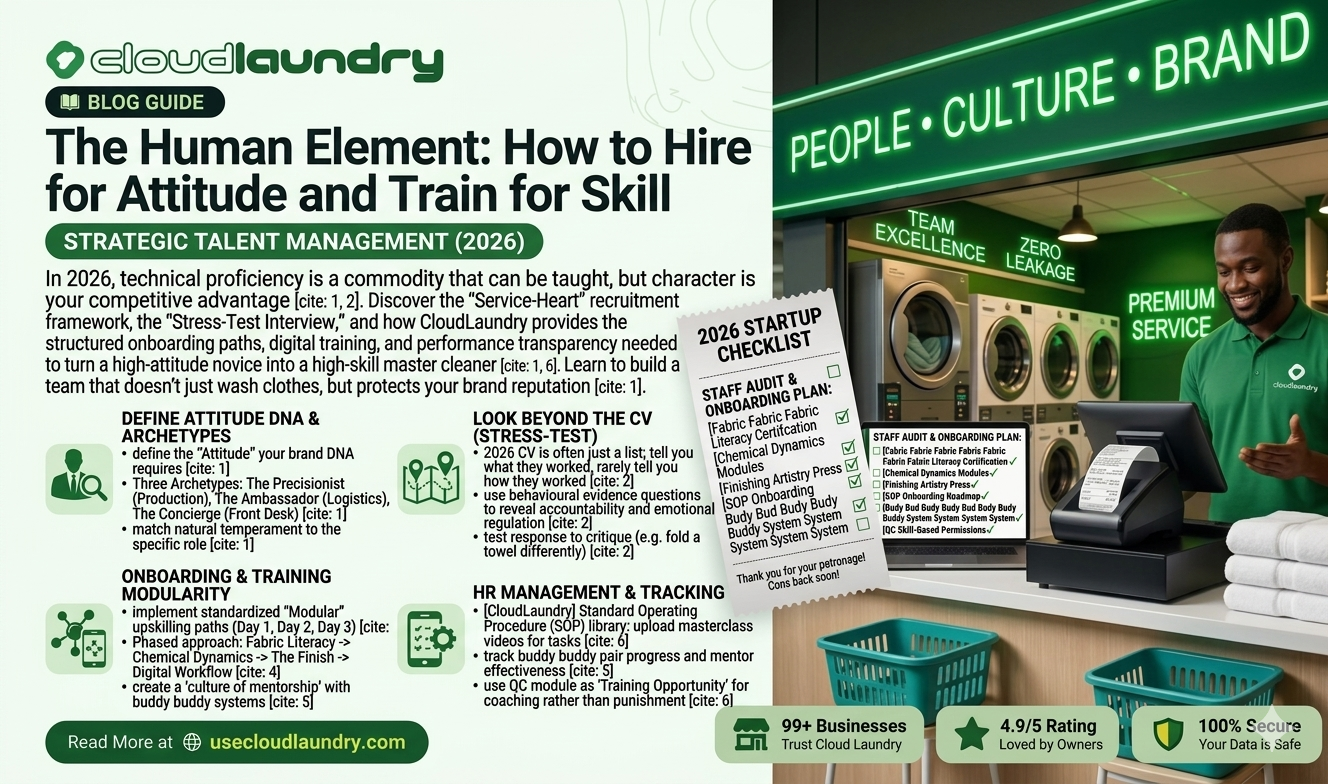 The Human Element: How to Hire for Attitude and Train for Skill in the Laundry Industry