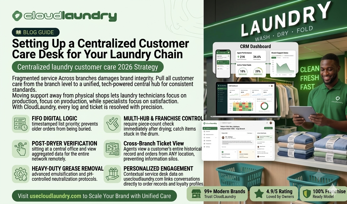 Setting Up a Centralized Customer Care Desk for Your Laundry Chain