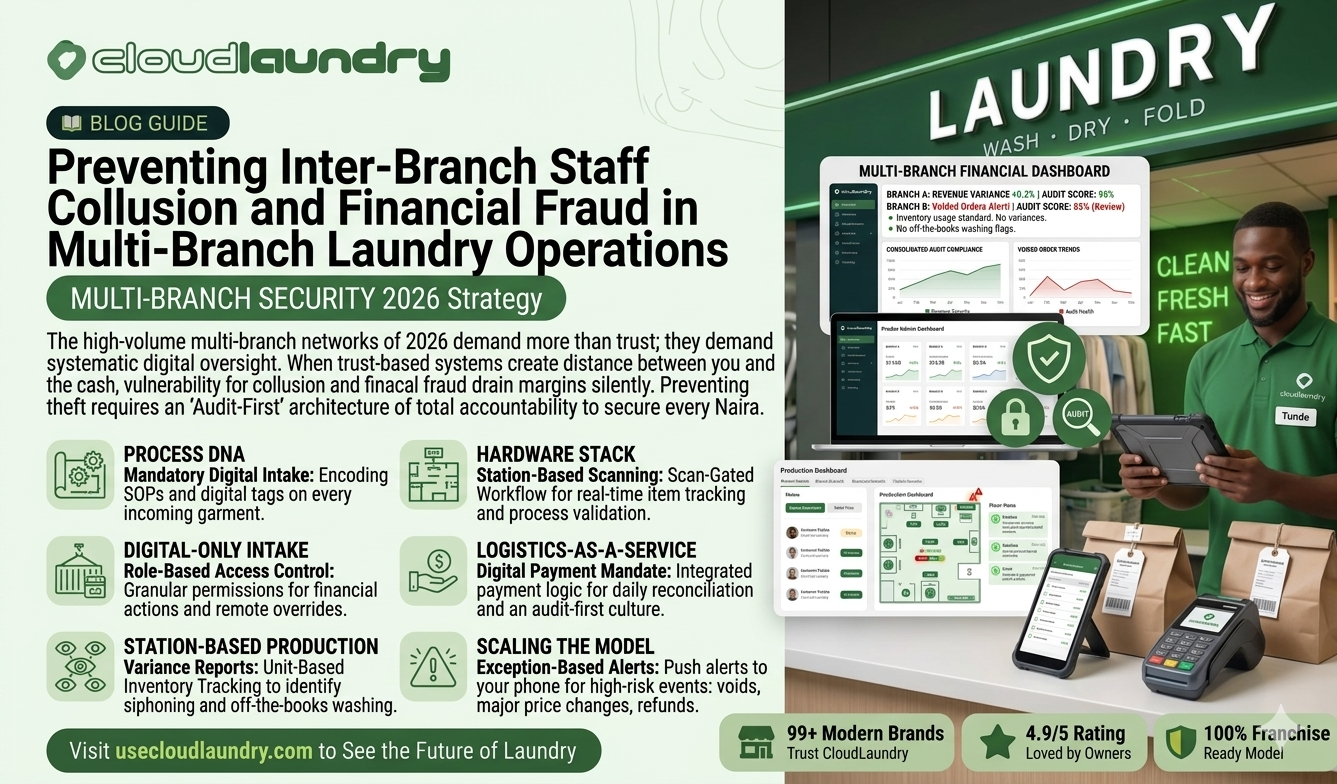 Preventing Inter-Branch Staff Collusion and Financial Fraud in Multi-Branch Laundry Operations