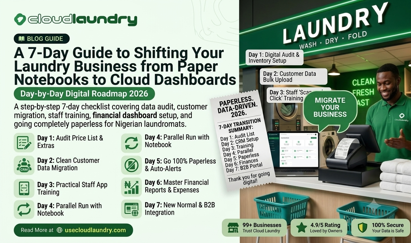 A 7-Day Guide to Shifting Your Laundry Business from Paper Notebooks to Cloud Dashboards