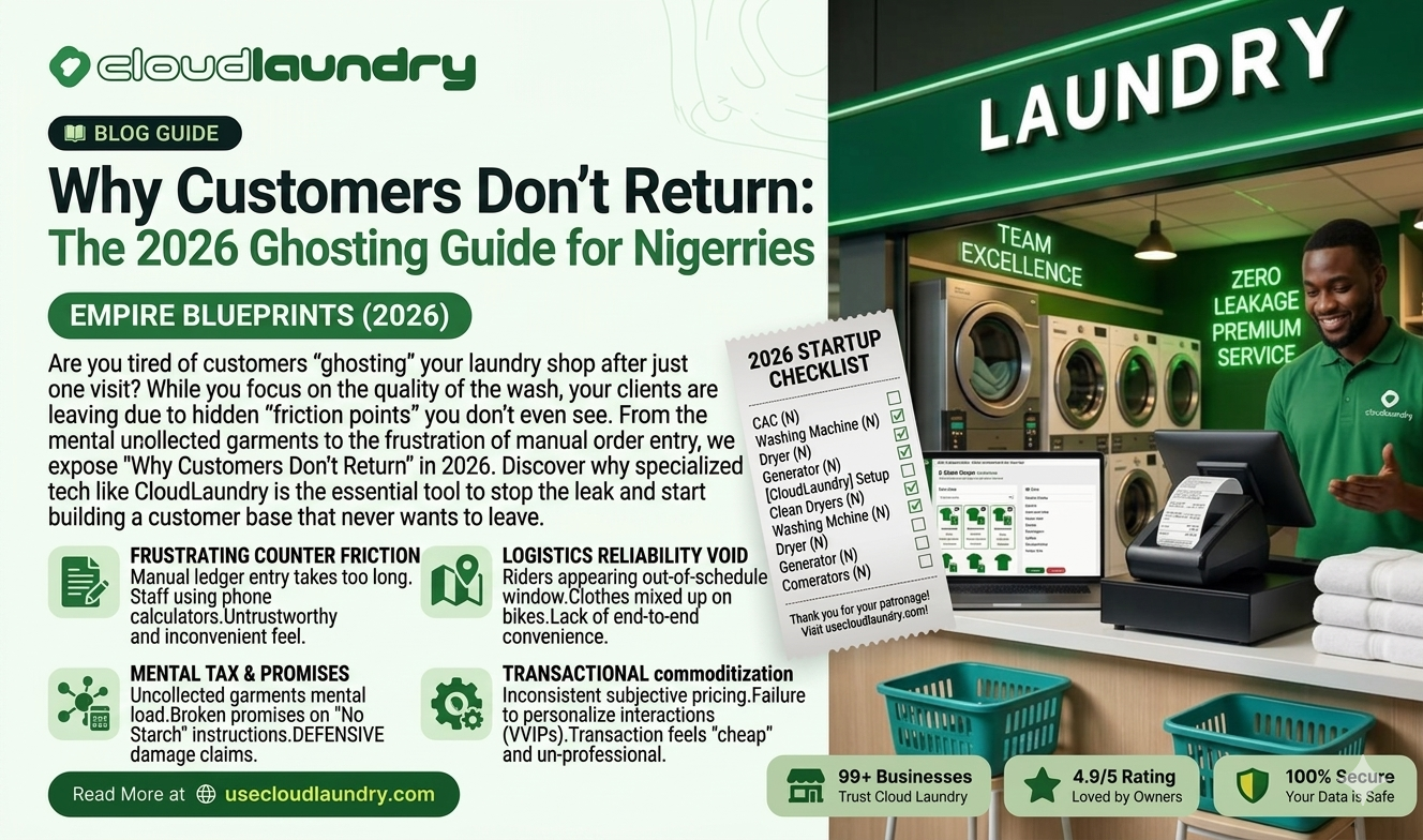 Why Customers Don’t Return: The 2026 Ghosting Guide for Nigerian Laundries