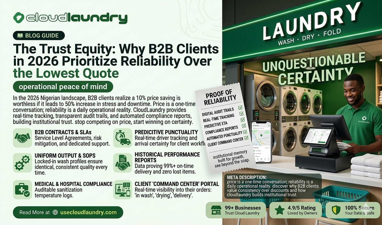 The Trust Equity: Why B2B Clients in 2026 Prioritize Reliability Over the Lowest Quote