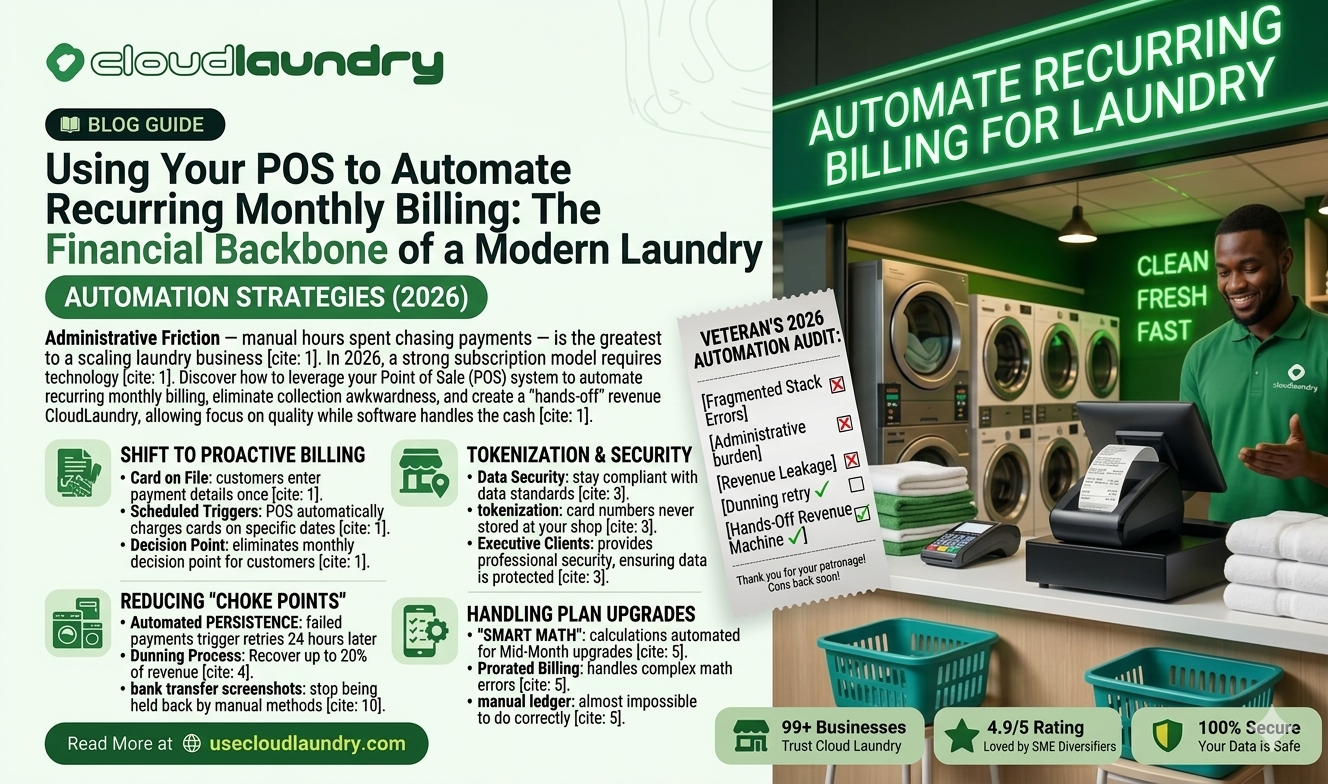 Using Your POS to Automate Recurring Monthly Billing: The Financial Backbone of a Modern Laundry