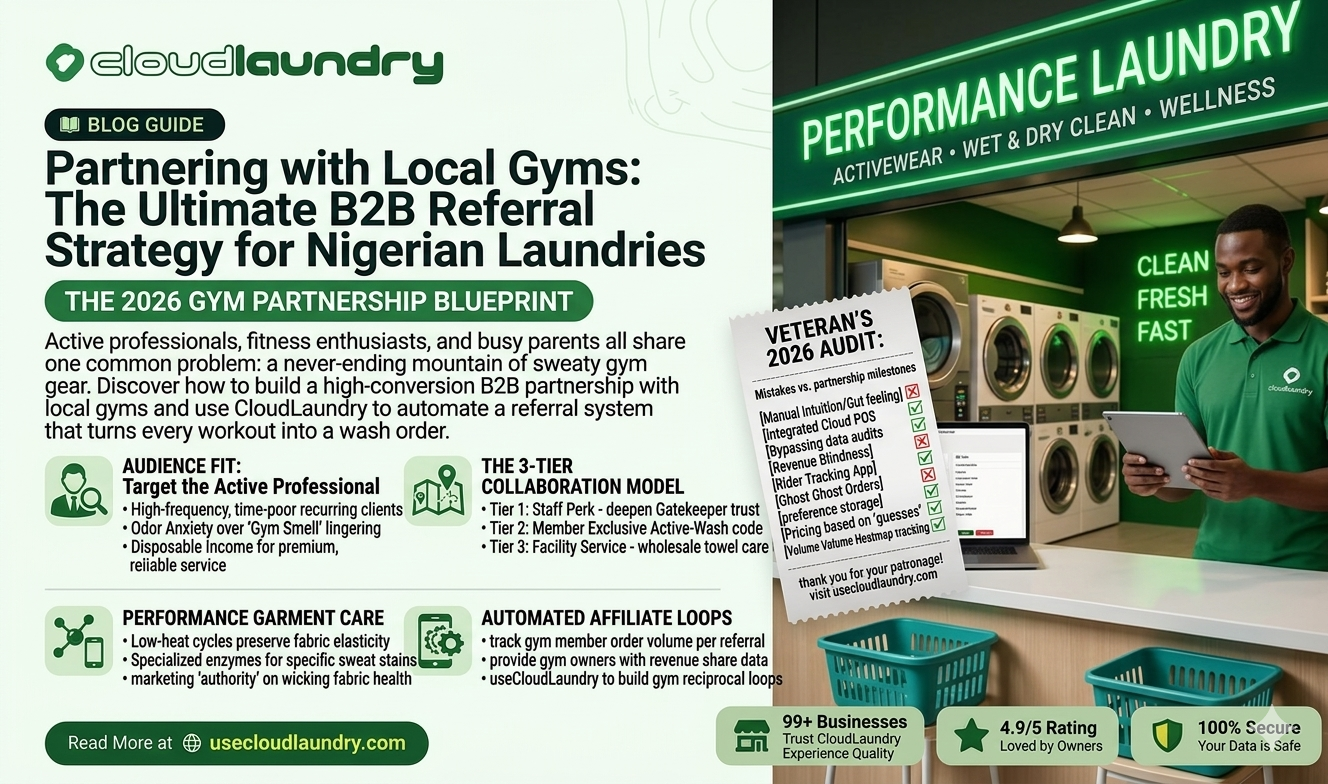 Partnering with Local Gyms: The Ultimate B2B Referral Strategy for Nigerian Laundries