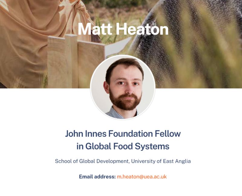 I've gained a new fellowship: JIF Fellow in Global Food Security