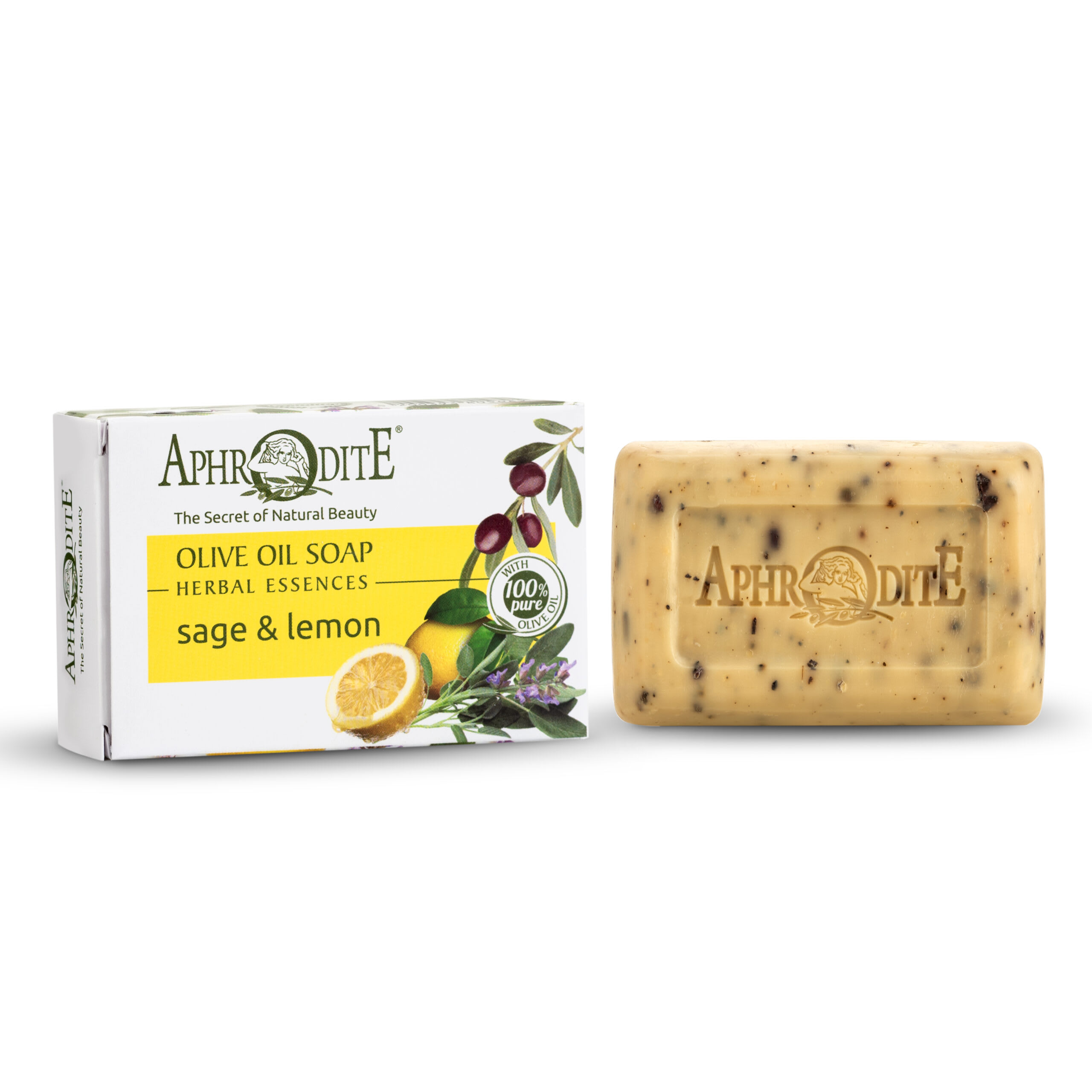 Sidruni ja salveilehtedega oliiviõliseep 100g