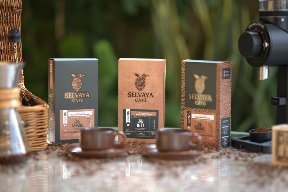 Café Selvaya – Close-up de empaques