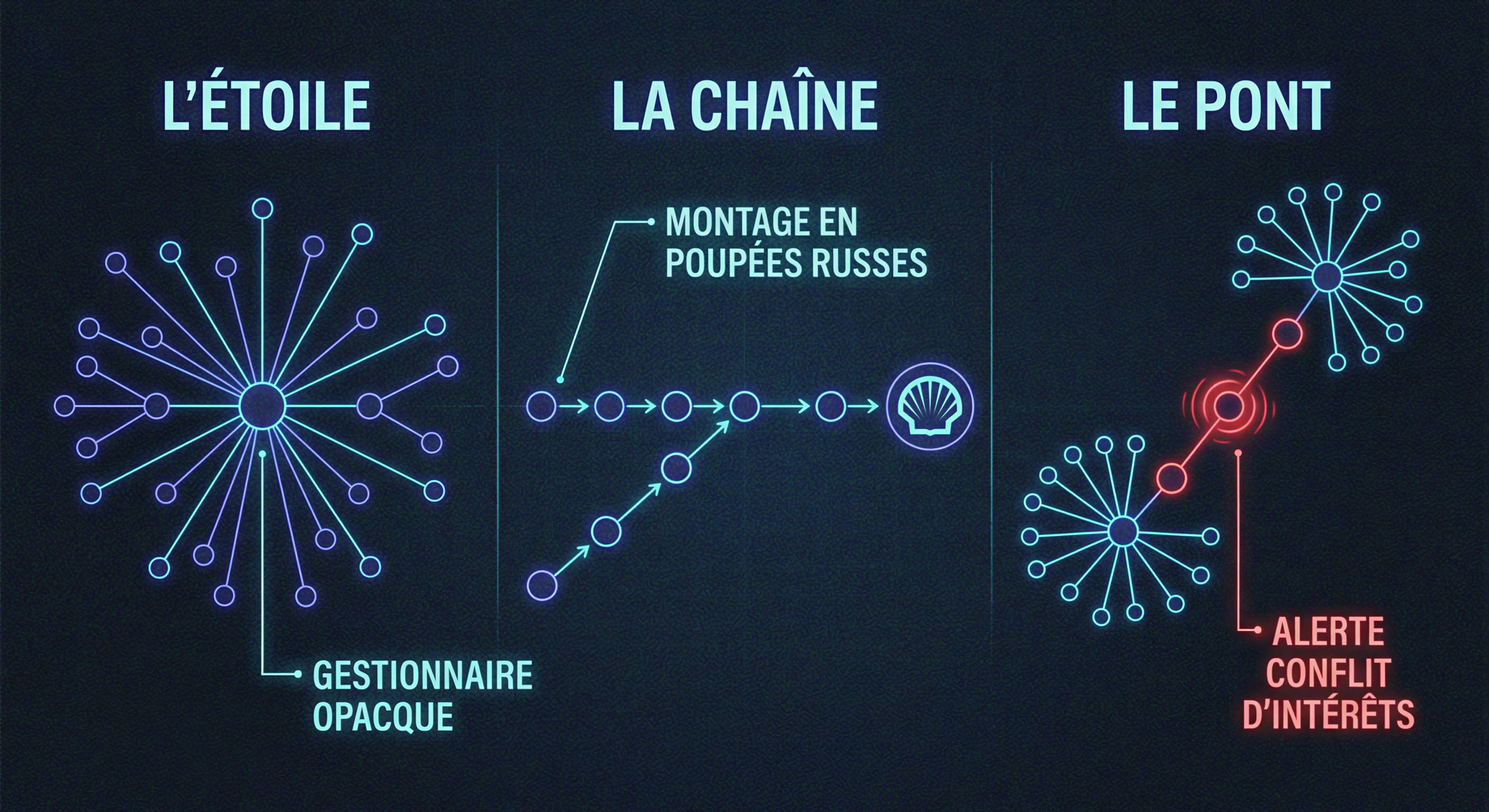 Schémas de corruption : Étoile, Chaîne, Pont