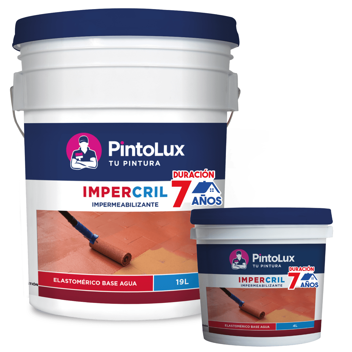 IMPERCRIL-7-AÑOS Impermeabilizante de fácil aplicación, ideal para superficies lisas. Recomendado para acabados asfálticos | Recubrimiento reflectivo.