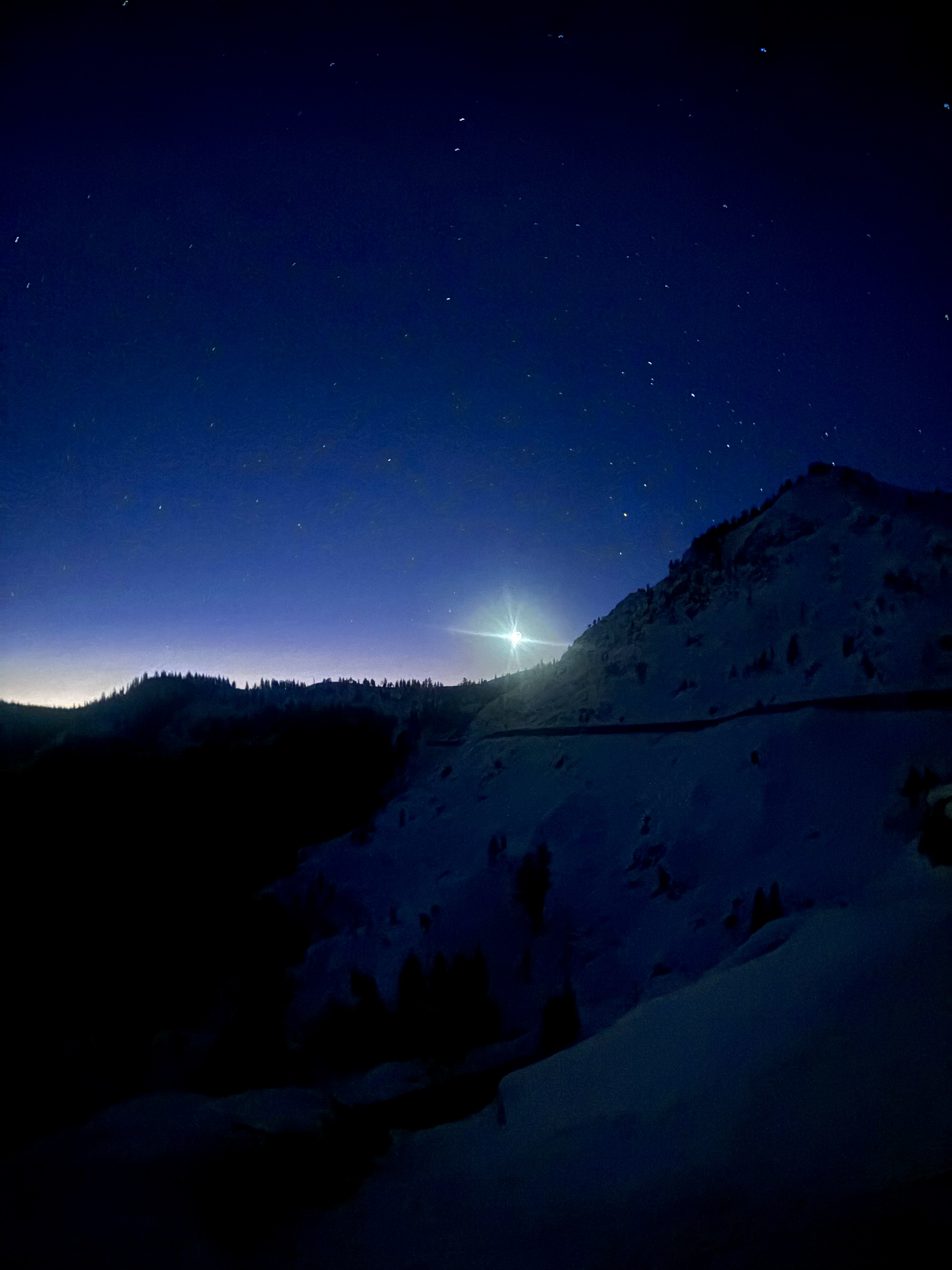 Donner pass moon and stars