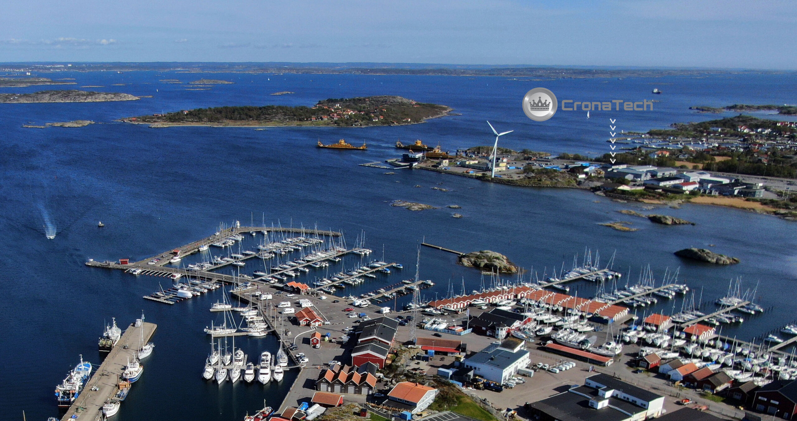 Flygfoto över Cronatech lokal