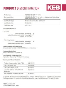 Product discontinuation