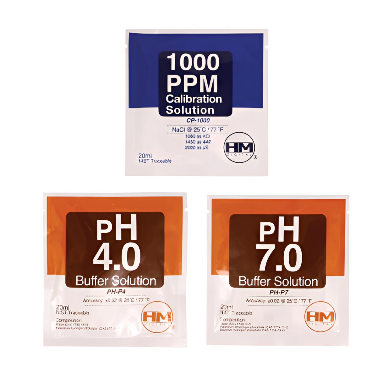 Set 03 gói dung dịch hiệu chuẩn TDS EC pH Calibration solution