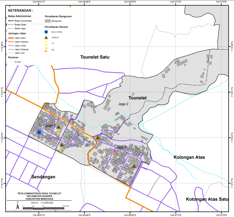 Peta Desa Tounelet