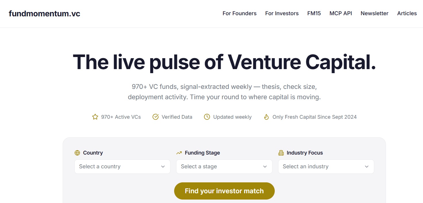 Fund Momentum Is Live on Product Hunt — Here's What We Actually Built