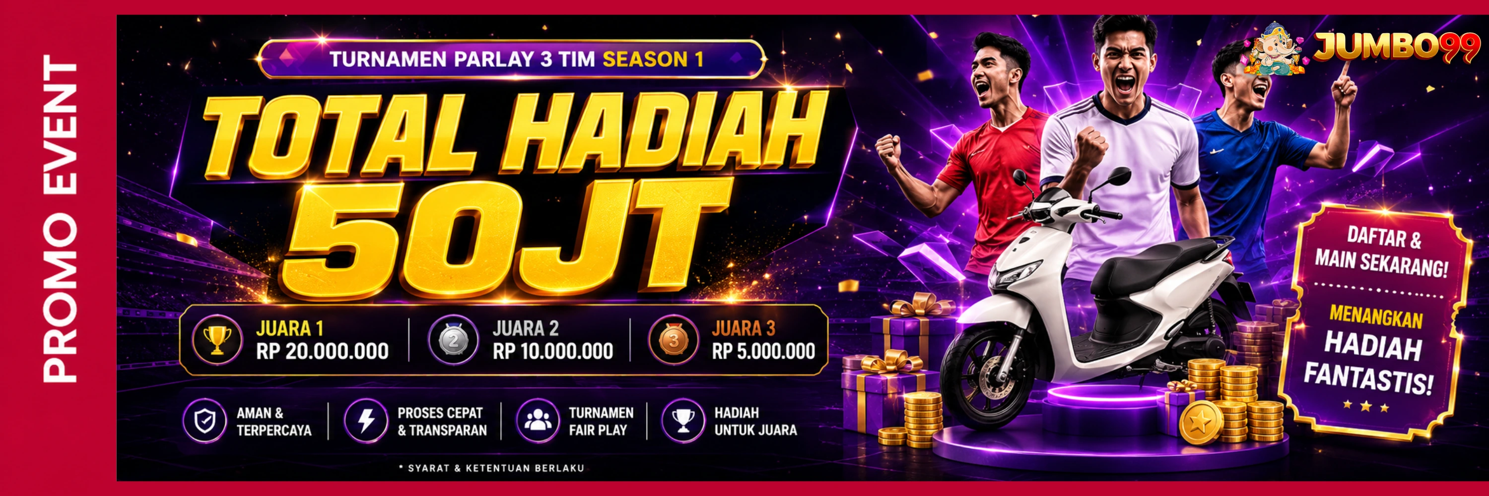 Jumbo99 Parlay 50 Juta