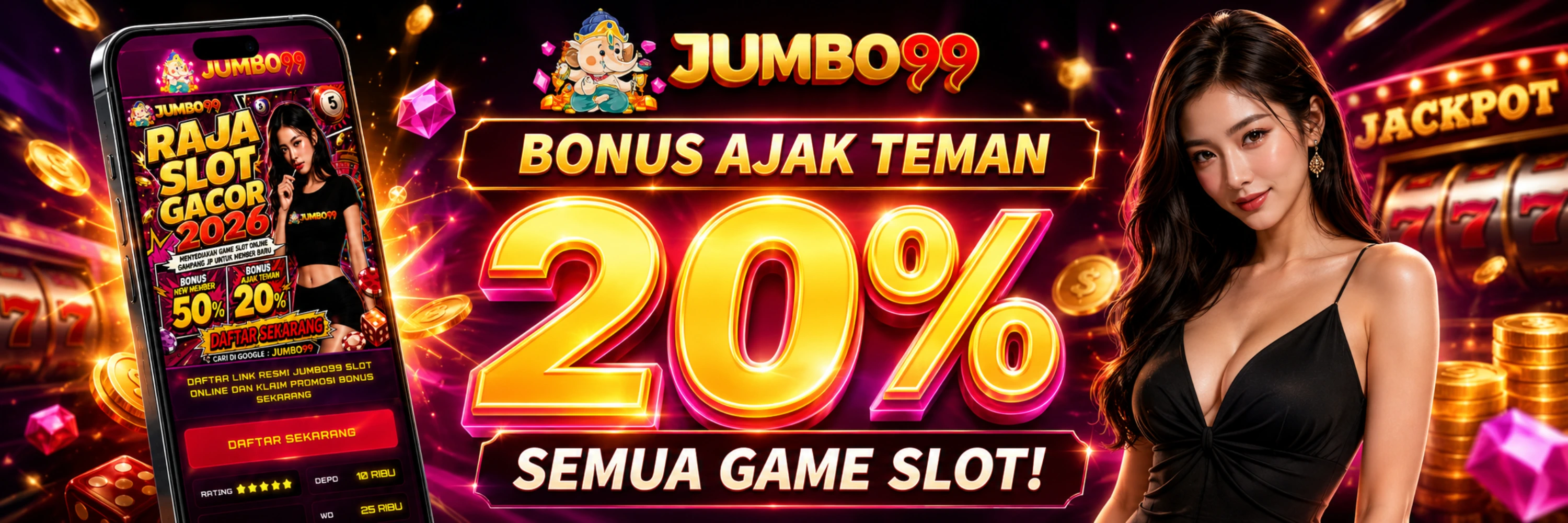 Banner Member Baru Bonus 20%
