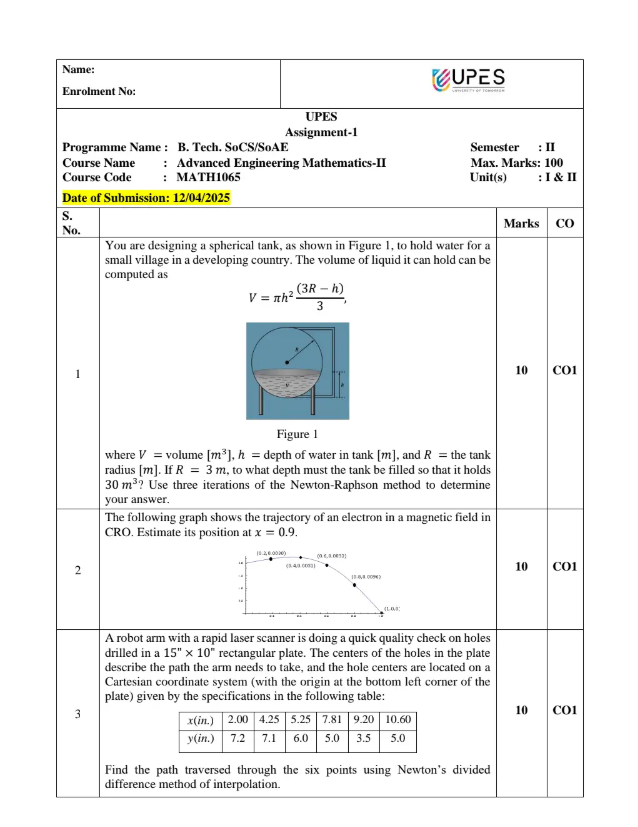 Tutorial Sheet 1