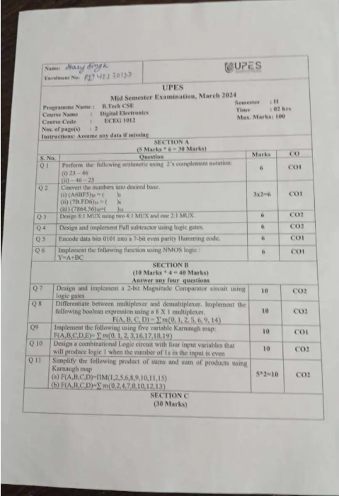 Tutorial Sheet 1