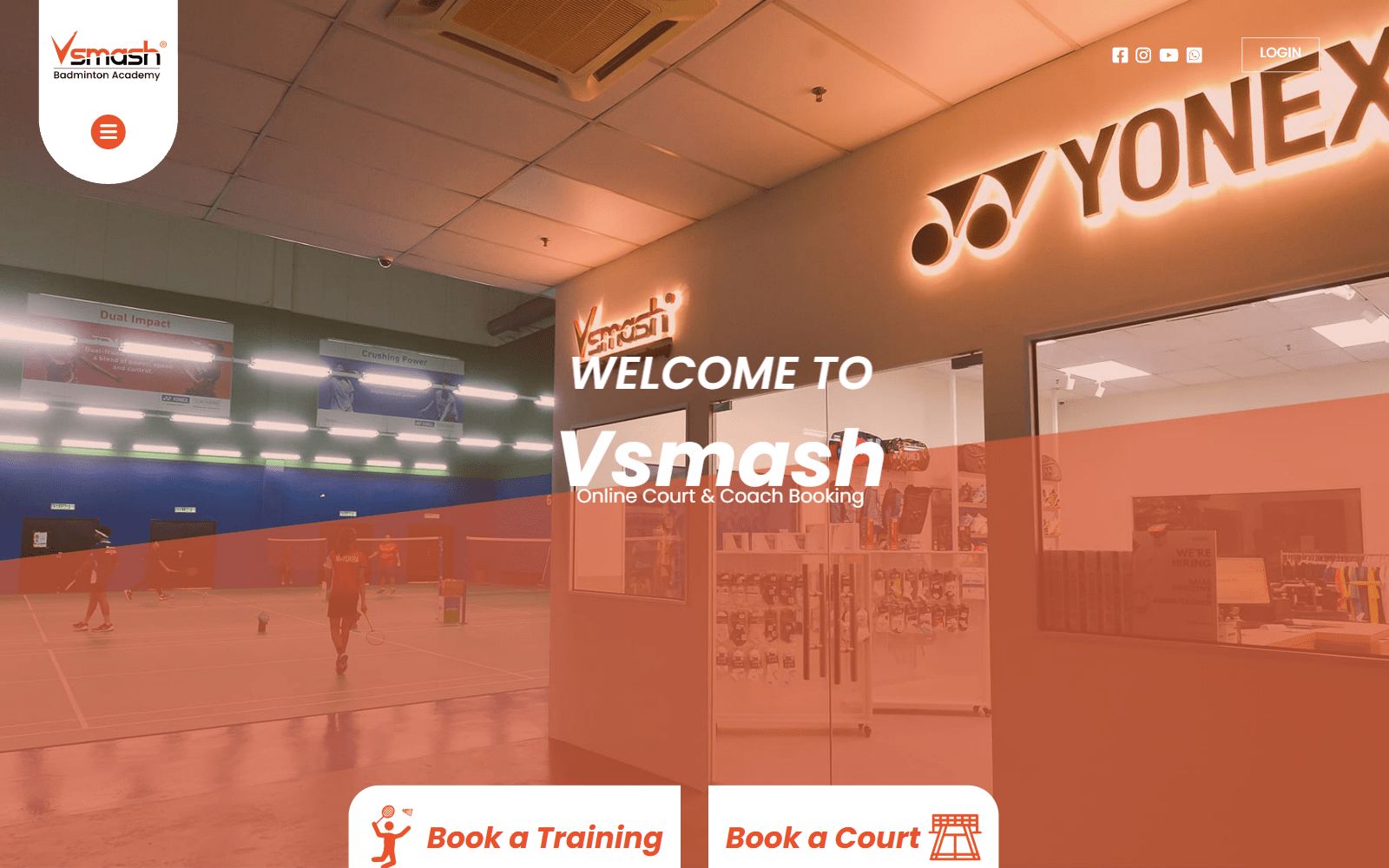 Vsmash Badminton Academy — screenshot