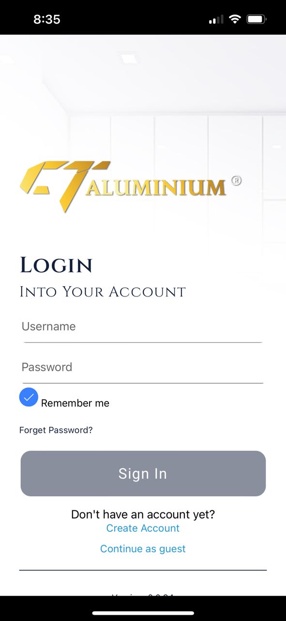 CT Aluminium — screenshot