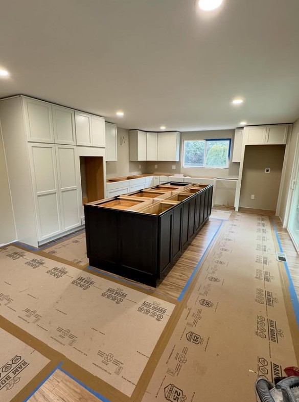 Custom flooring installation by Westside Construction in Montesano WA