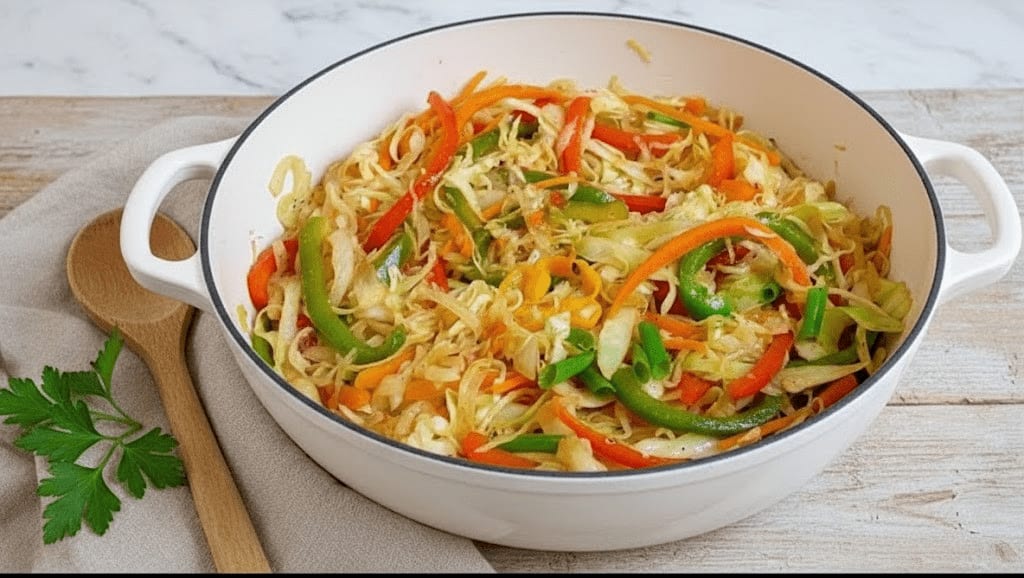 Steamed Cabbage and Carrot