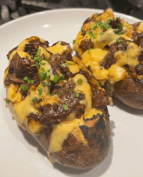 2 oxtail baked potatoes