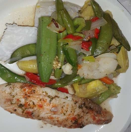 Caribbean Baked Tilapia In Foil With Ochros