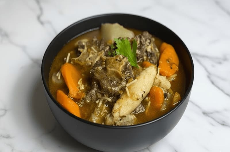 Caribbean Slow Cooked Oxtail Soup
