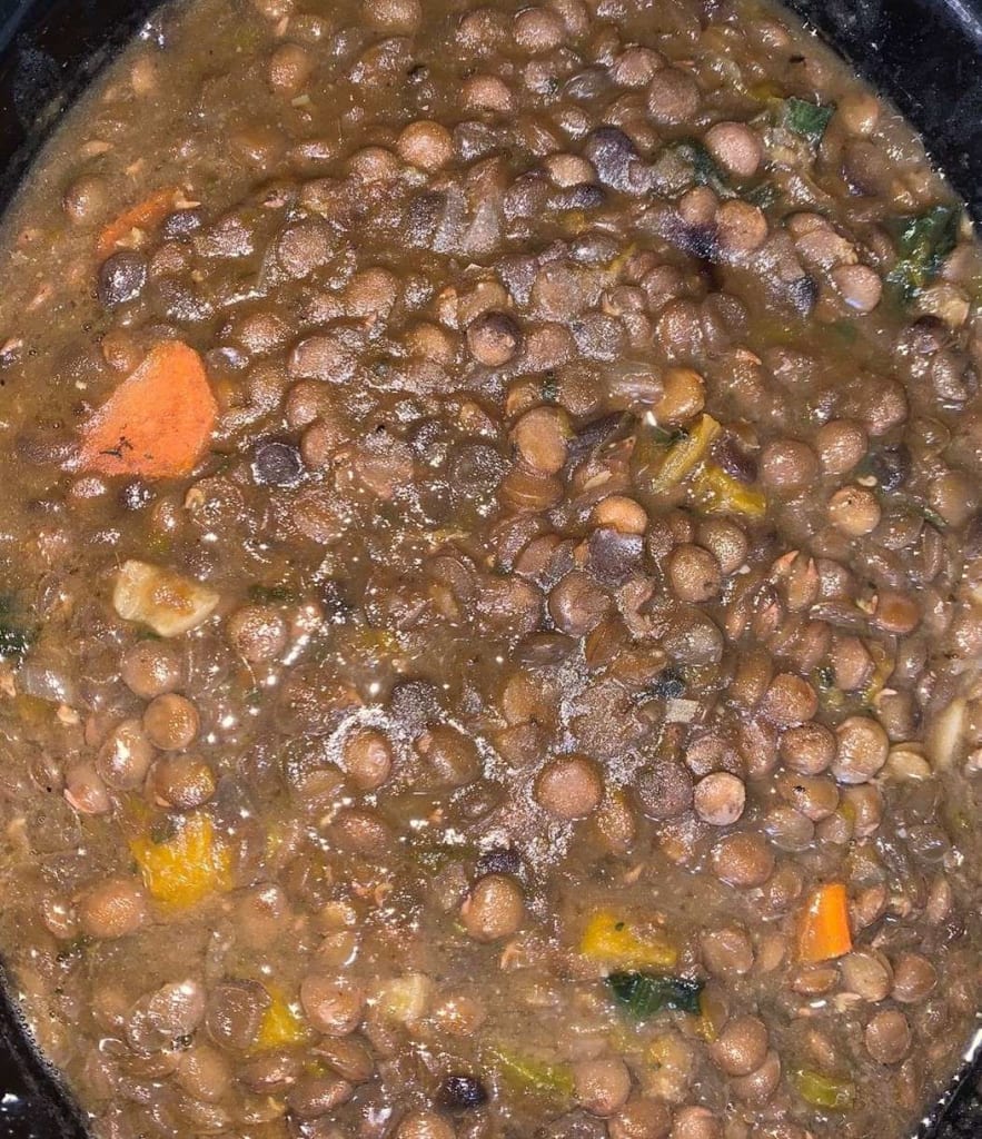 stew lentil peas