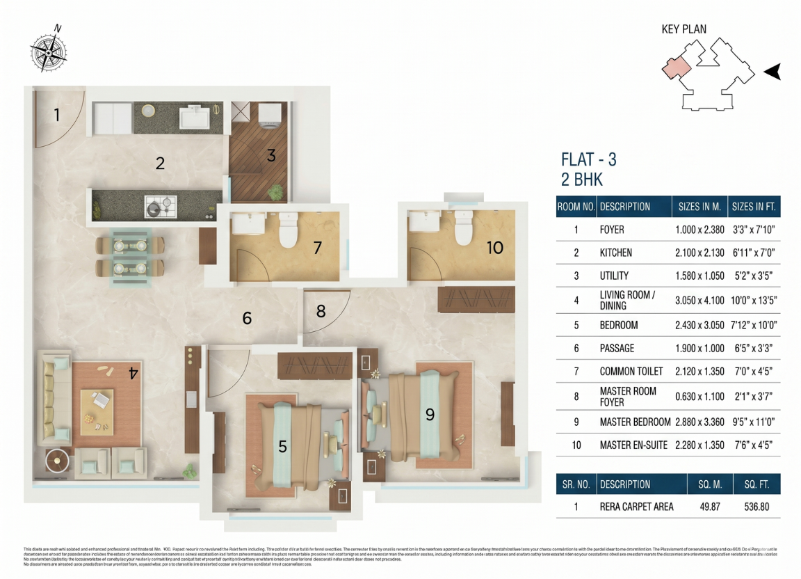 2 BHK – Layout Plan