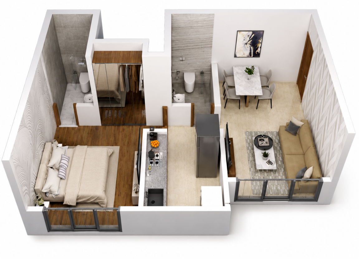 1 BHK Layout