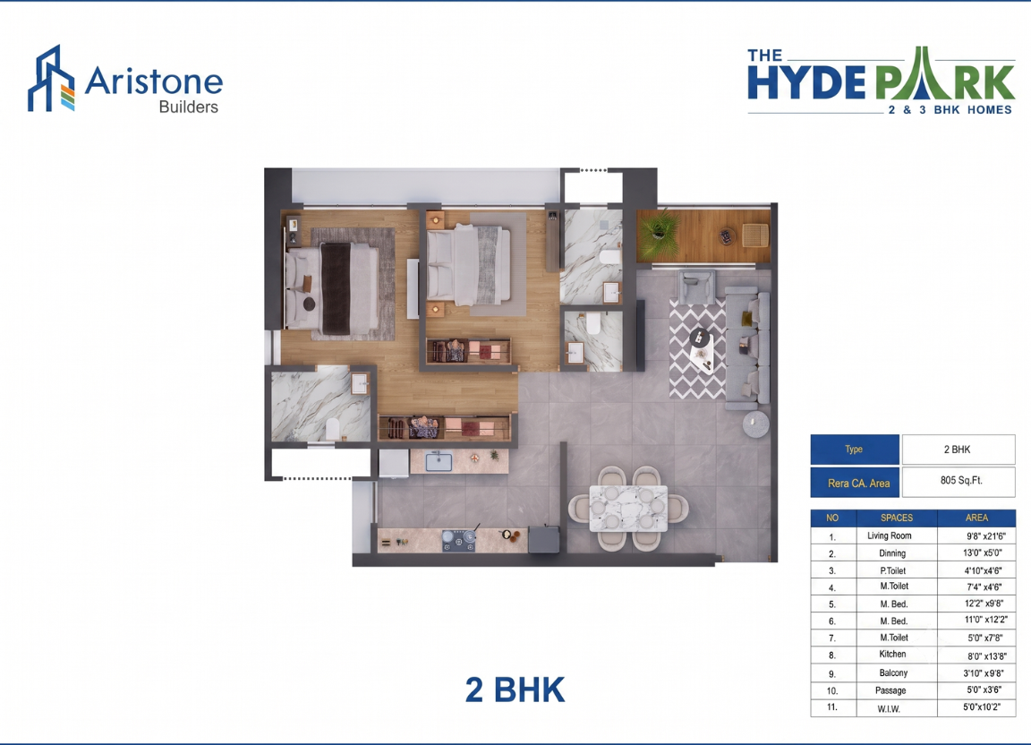 2 BHK Layout 2