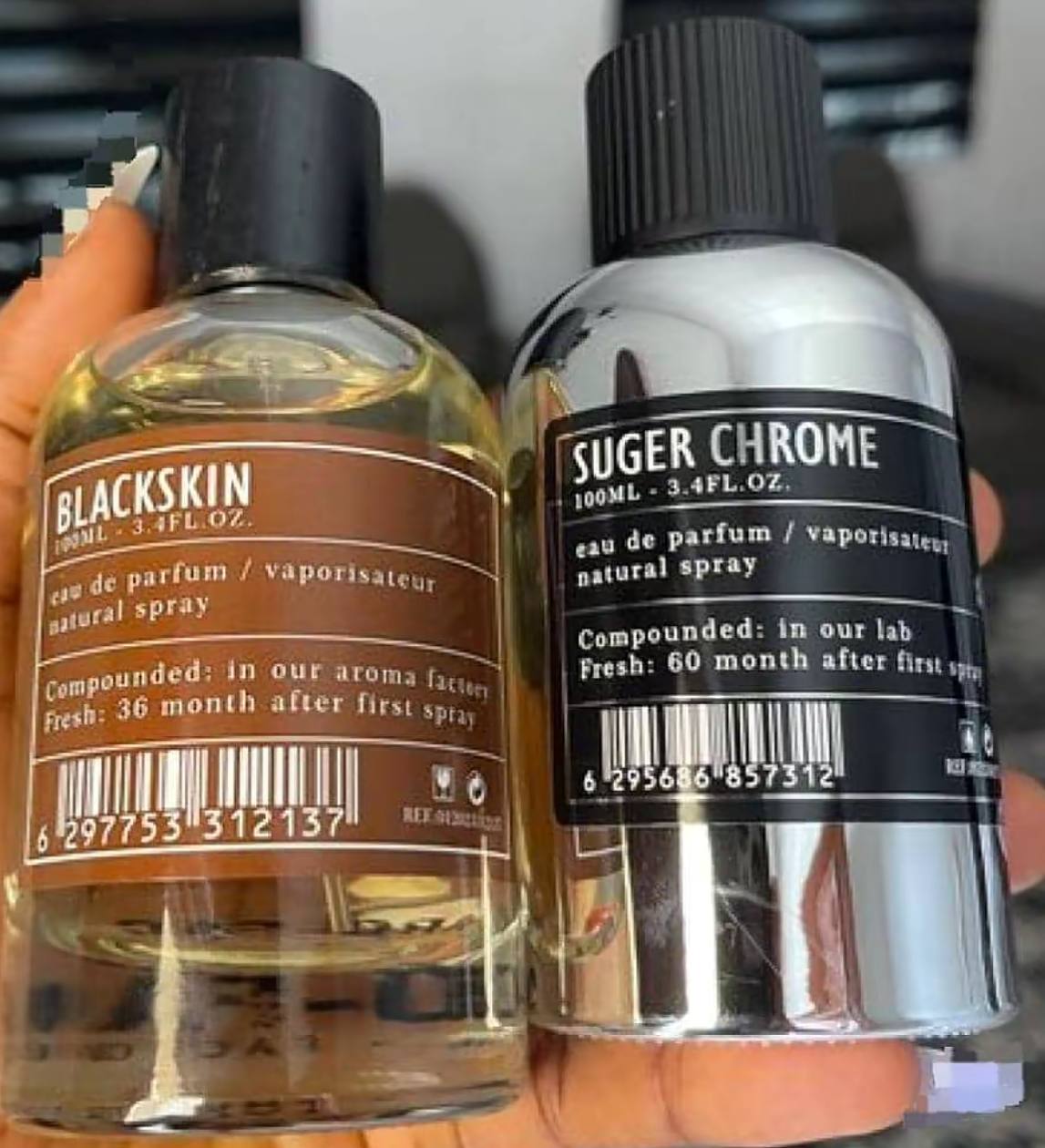 Aro fac BLACK SKIN & Aro fac SUGAR CHROME EAU DE PARFUM 100ML Combos 