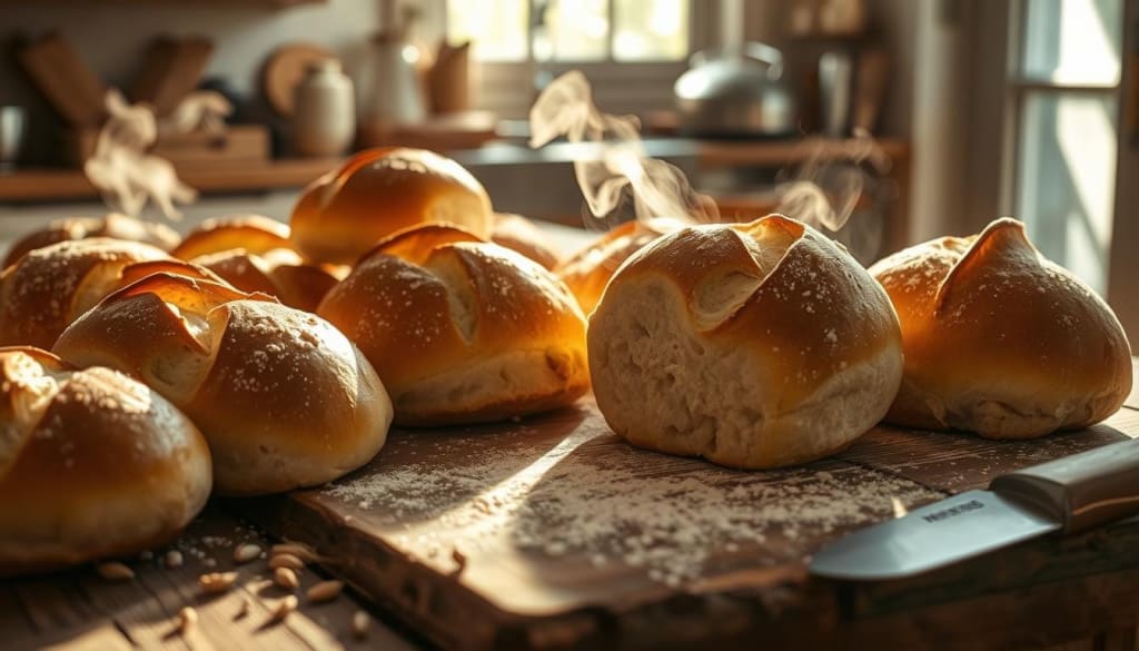 Baked sourdough rolls Baked sourdough rolls