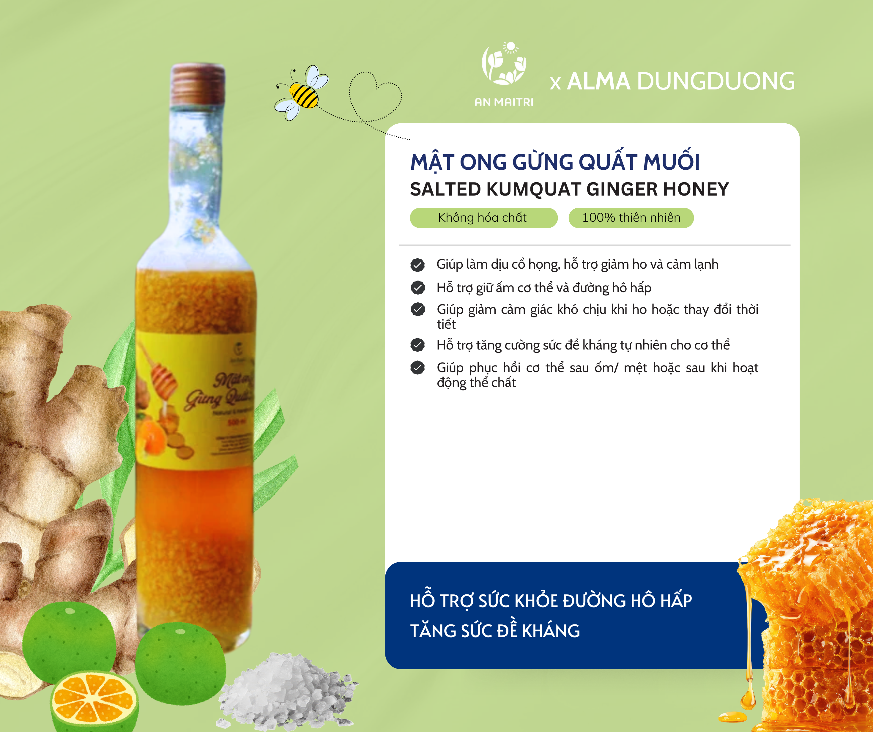 Mật ong lên men Gừng Quất Muối