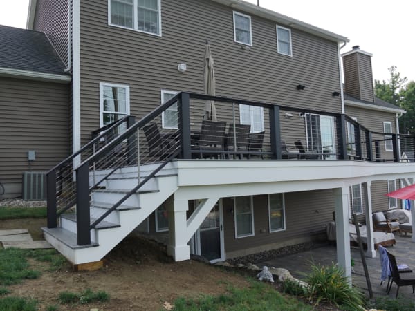 Deck with Wire Rails