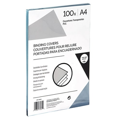 iBind ПВХ мұқабасы A4, мөлдір, 150 мкм