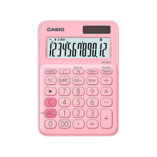 Casio MS-20UC-PK калькуляторы, қызғылт